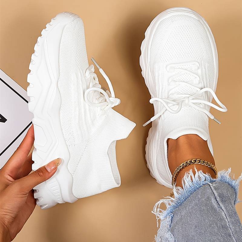 Primrose | Women Knit Lace Up Sneakers