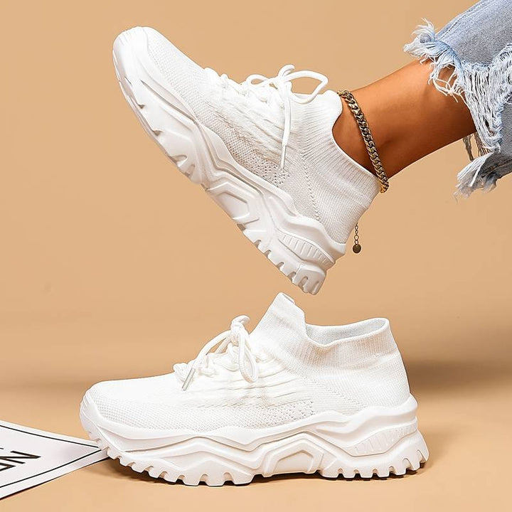 Primrose | Women Knit Lace Up Sneakers