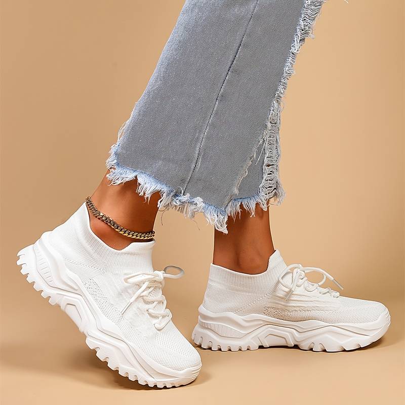Primrose | Women Knit Lace Up Sneakers