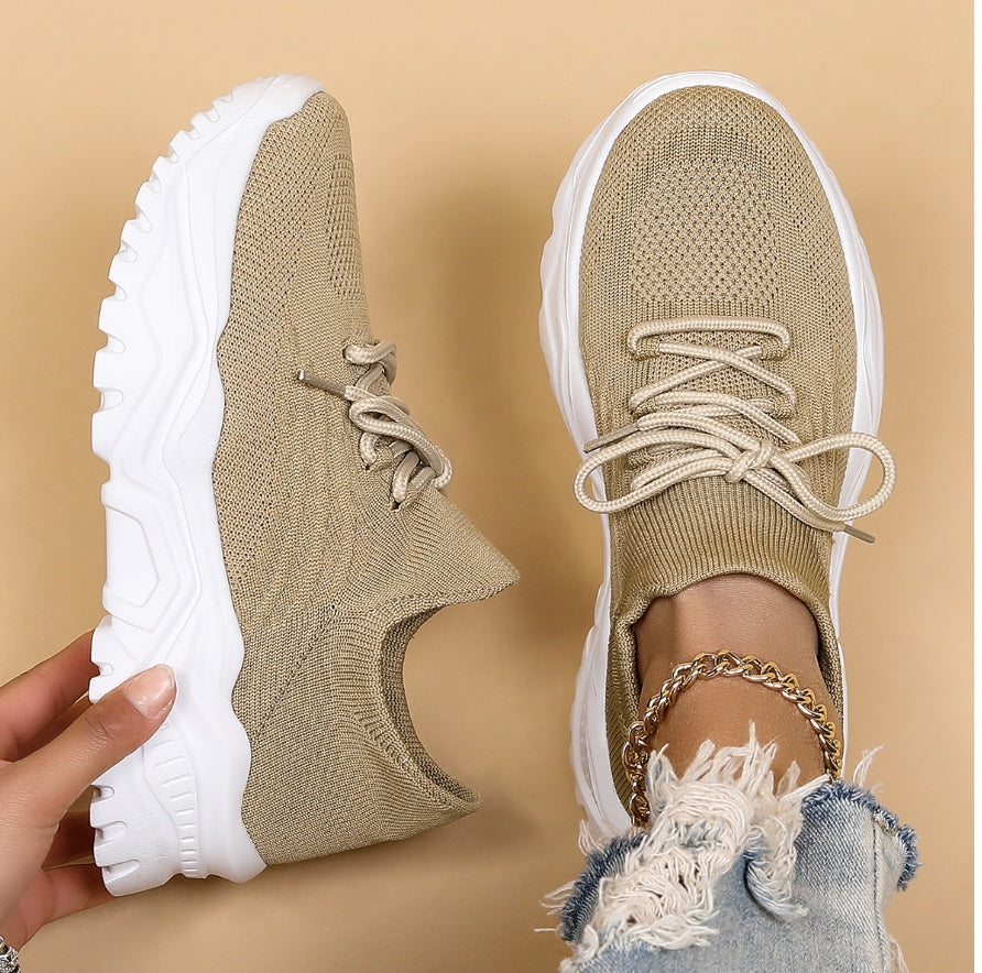 Primrose | Women Knit Lace Up Sneakers