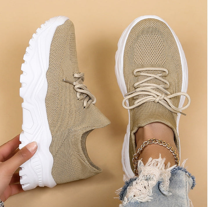 Primrose | Women Knit Lace Up Sneakers