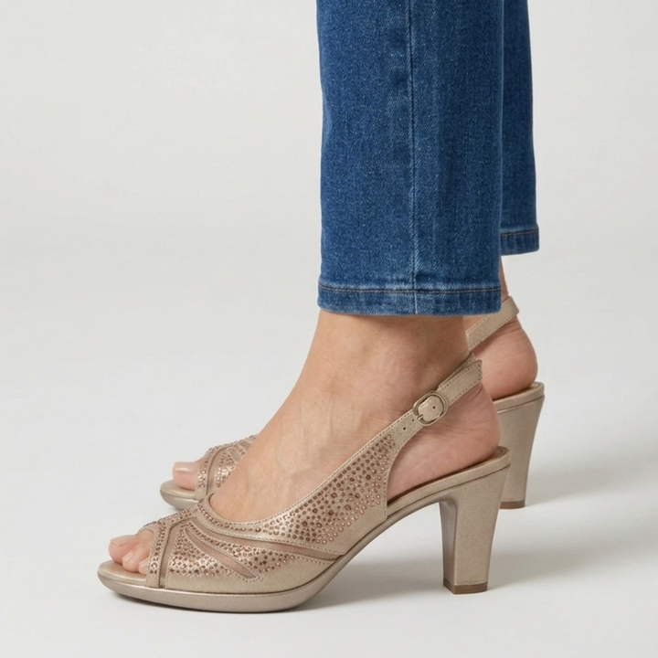 Vesper | Women Peep Toe Slingback High Heels