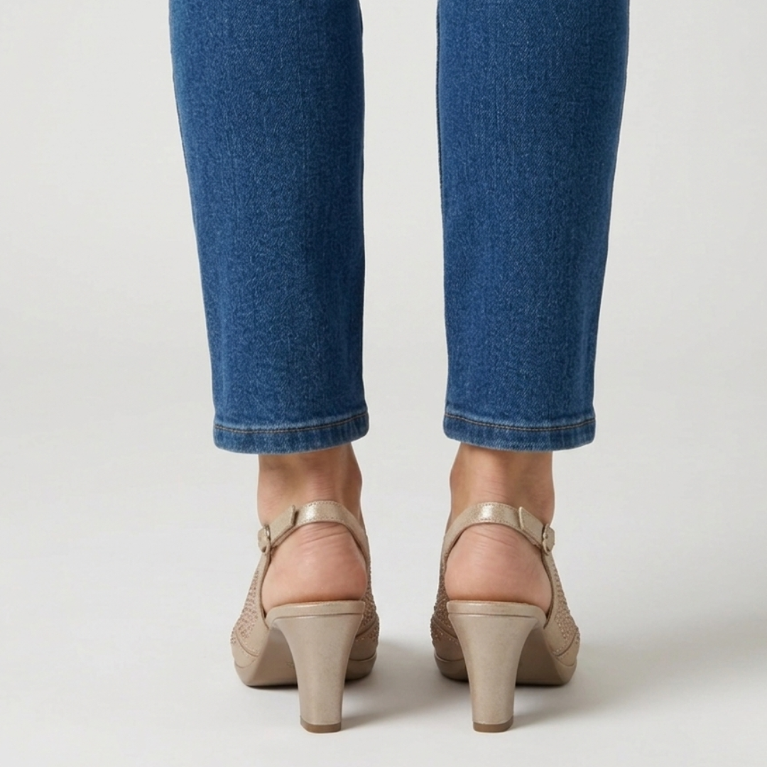 Vesper | Women Peep Toe Slingback High Heels