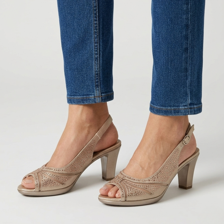 Vesper | Women Peep Toe Slingback High Heels