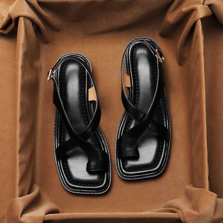 Amalia | Women's Cross Strap Slingback Platform Sandals