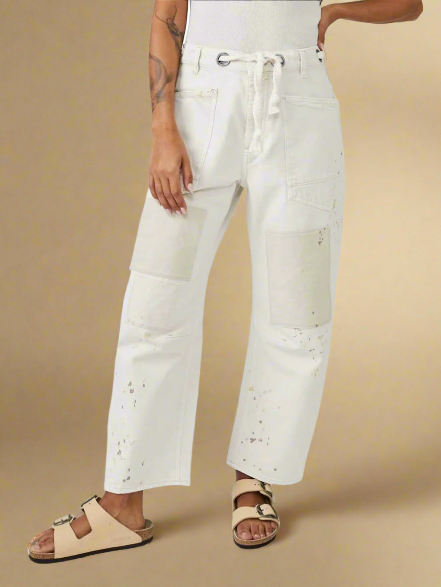 Felixa | Women Wide Leg Patchwork Drawstring Pants