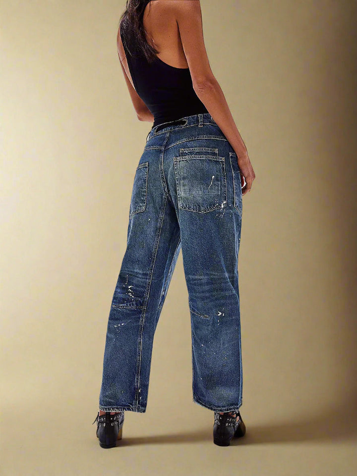Felixa | Women Wide Leg Patchwork Drawstring Pants