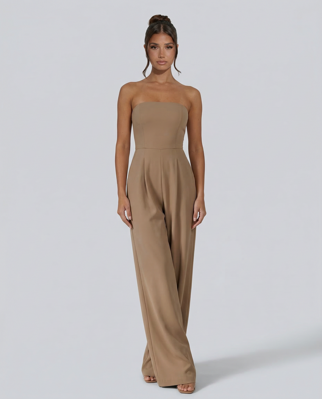 Blue Jumpsuit Strapless Wide Leg