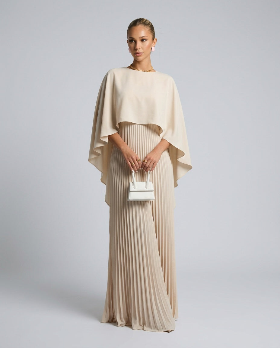 Bertille | Women Cape Overlay Wedding Guest Dress