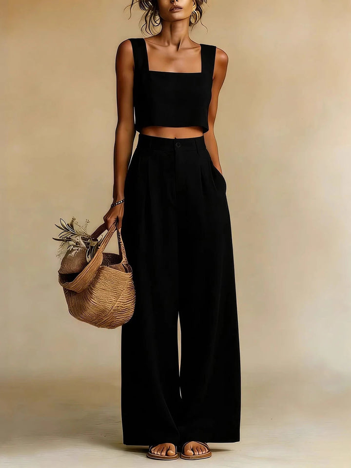 Melisende | Women Square Neck Palazzo Pants Set
