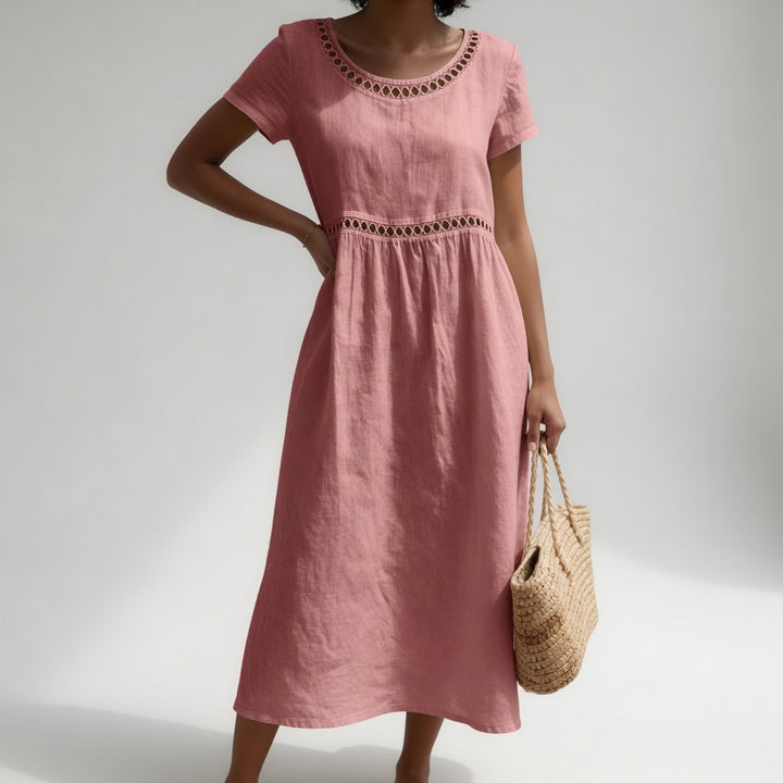 Maxi Dress Eyelet Empire Waist