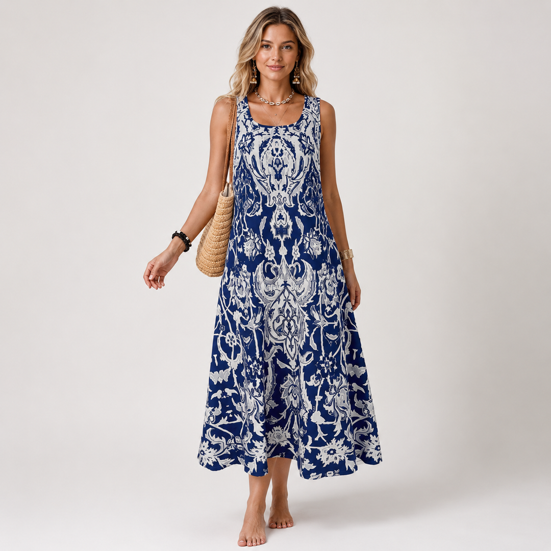 Flavia | Women Boho Printed Midi Dress