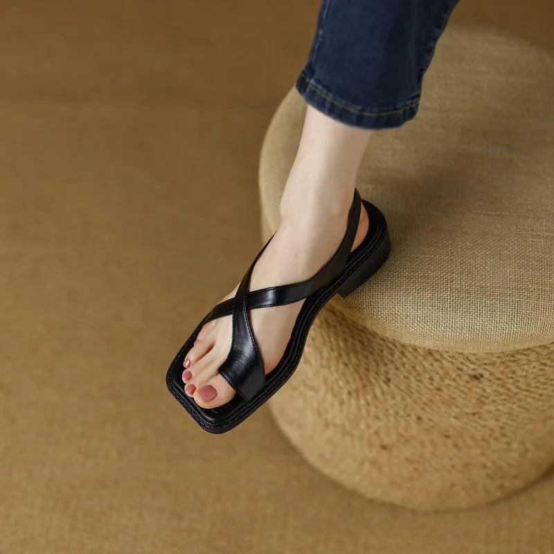 Amalia | Women's Cross Strap Slingback Platform Sandals