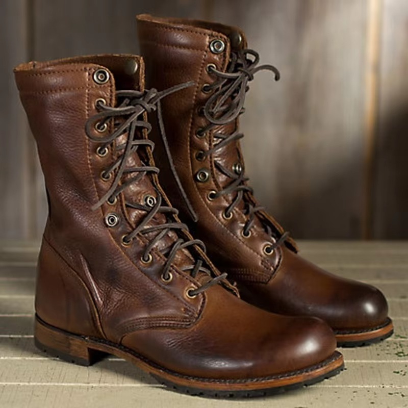 Nuala | Men Lace Up Leather Boots