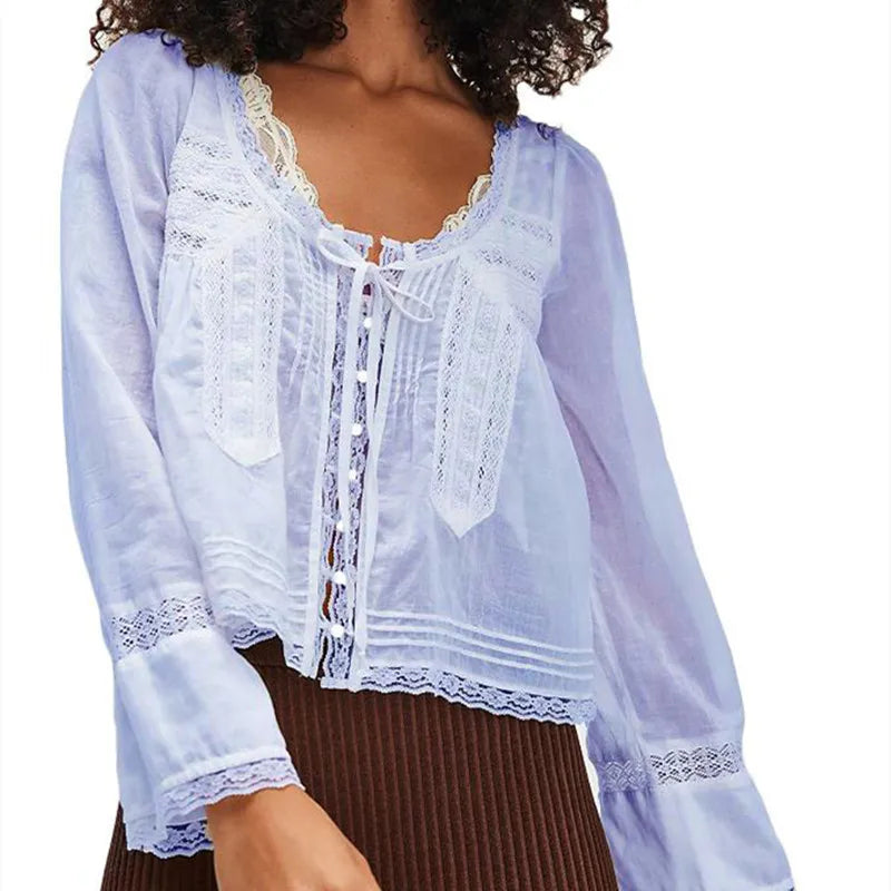 Zenobia | Women Long Sleeve Linen Blouse