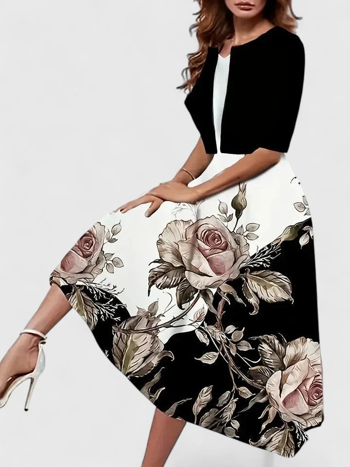 Theresa | Women's Wedding Guest Floral Midi Dress