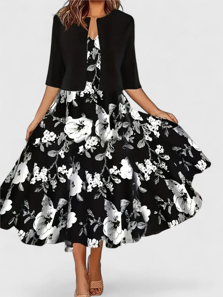 Theresa | Women's Wedding Guest Floral Midi Dress