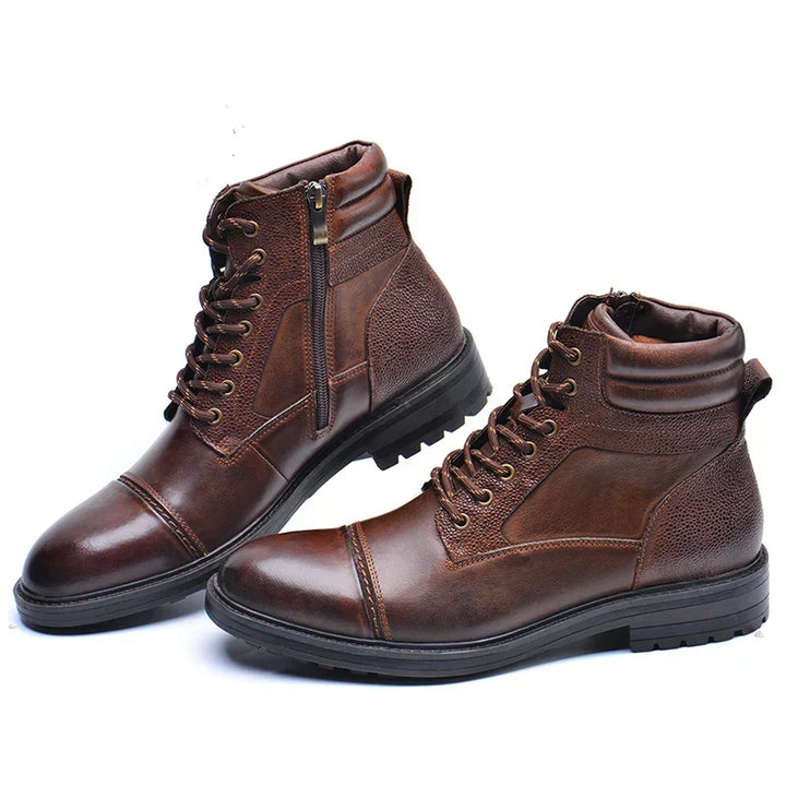 Angus | Men Zip Lace Ankle Boots
