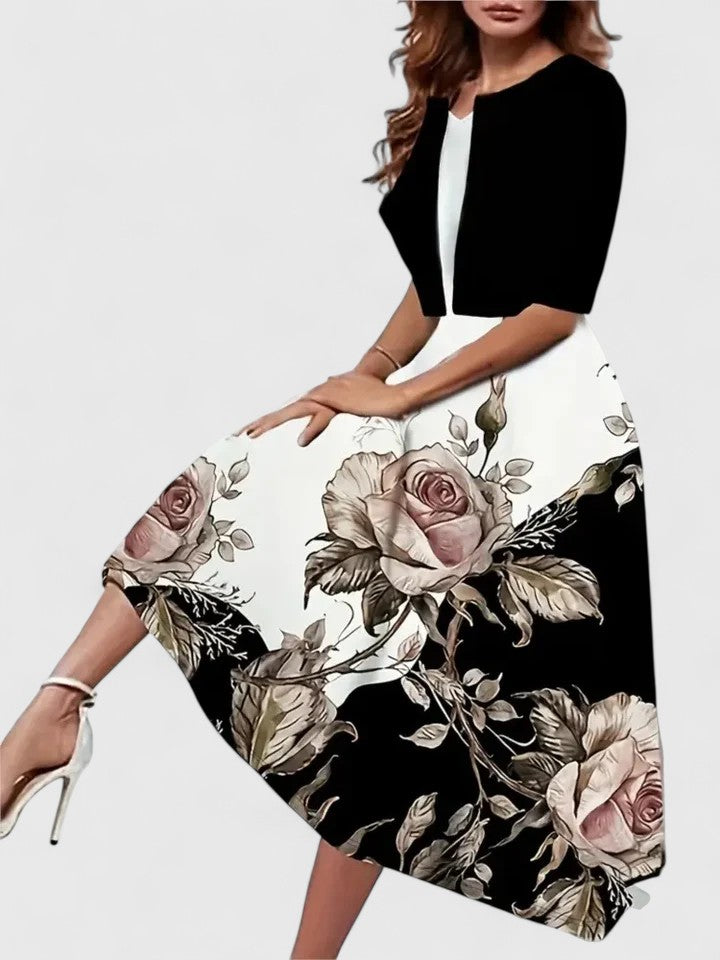 Theresa | Women's Wedding Guest Floral Midi Dress