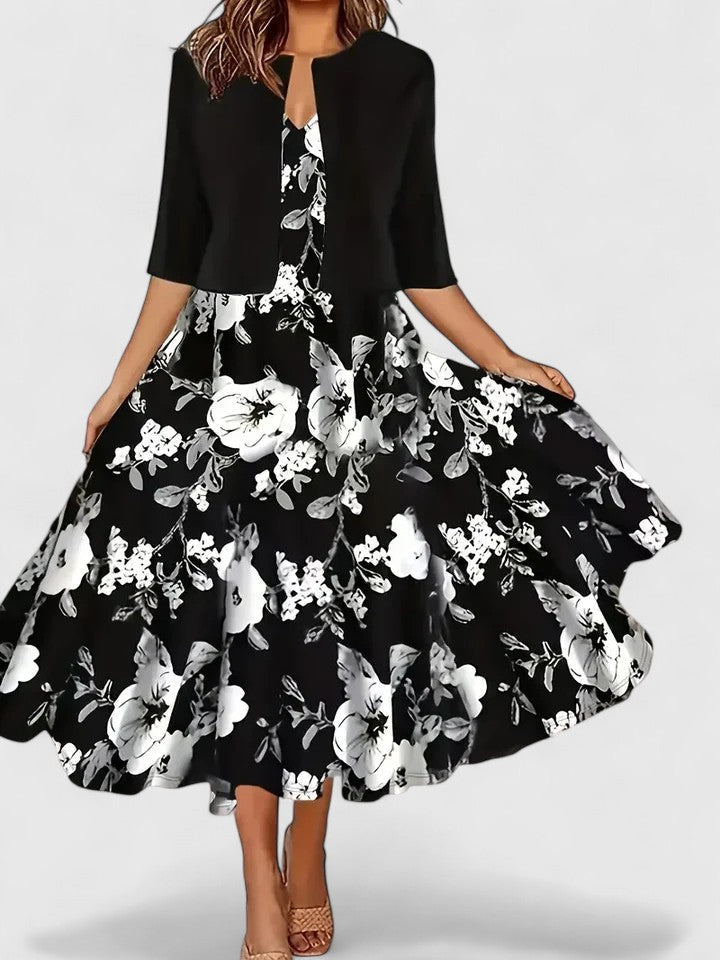 Theresa | Women's Wedding Guest Floral Midi Dress