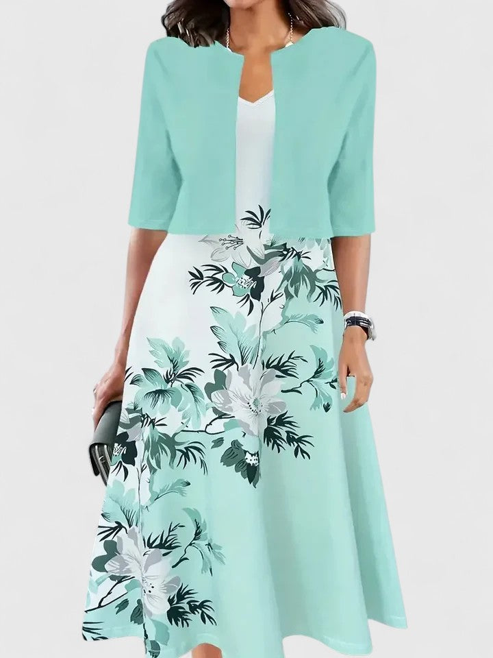 Theresa | Women's Wedding Guest Floral Midi Dress