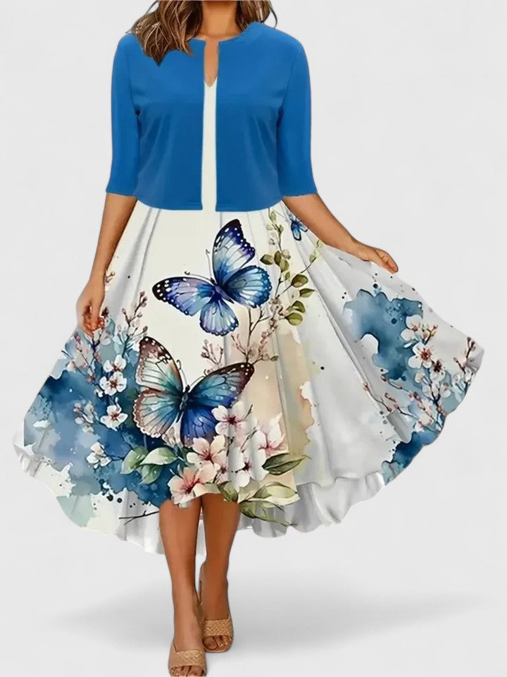 Theresa | Women's Wedding Guest Floral Midi Dress