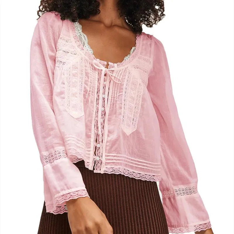 Zenobia | Women Long Sleeve Linen Blouse