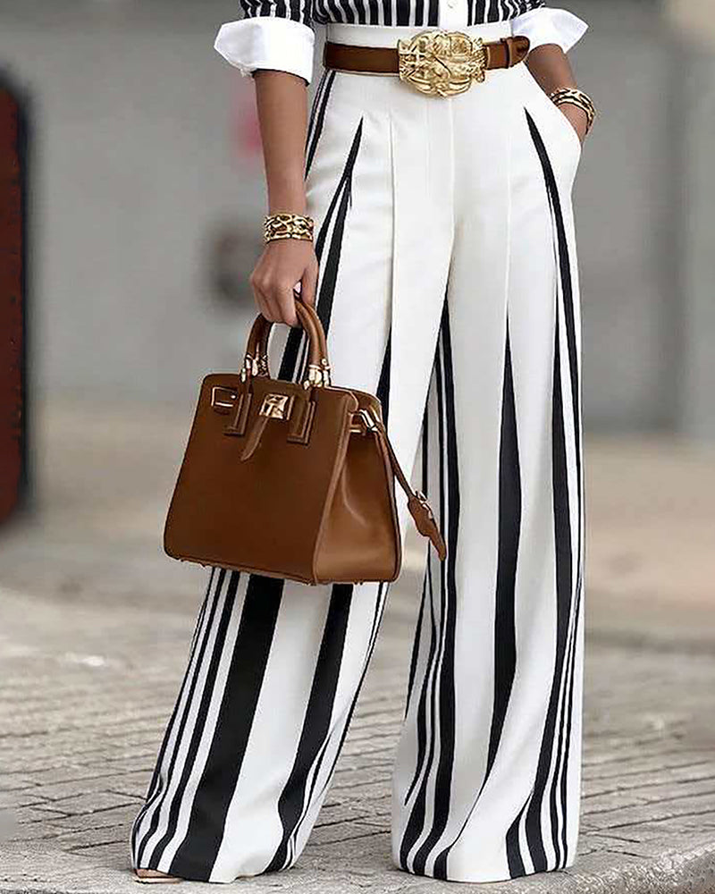 Rosamunde | Women Side Stripe Palazzo Pants