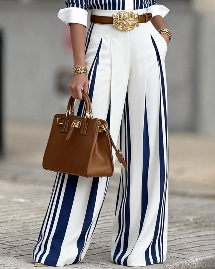 Rosamunde | Women Side Stripe Palazzo Pants