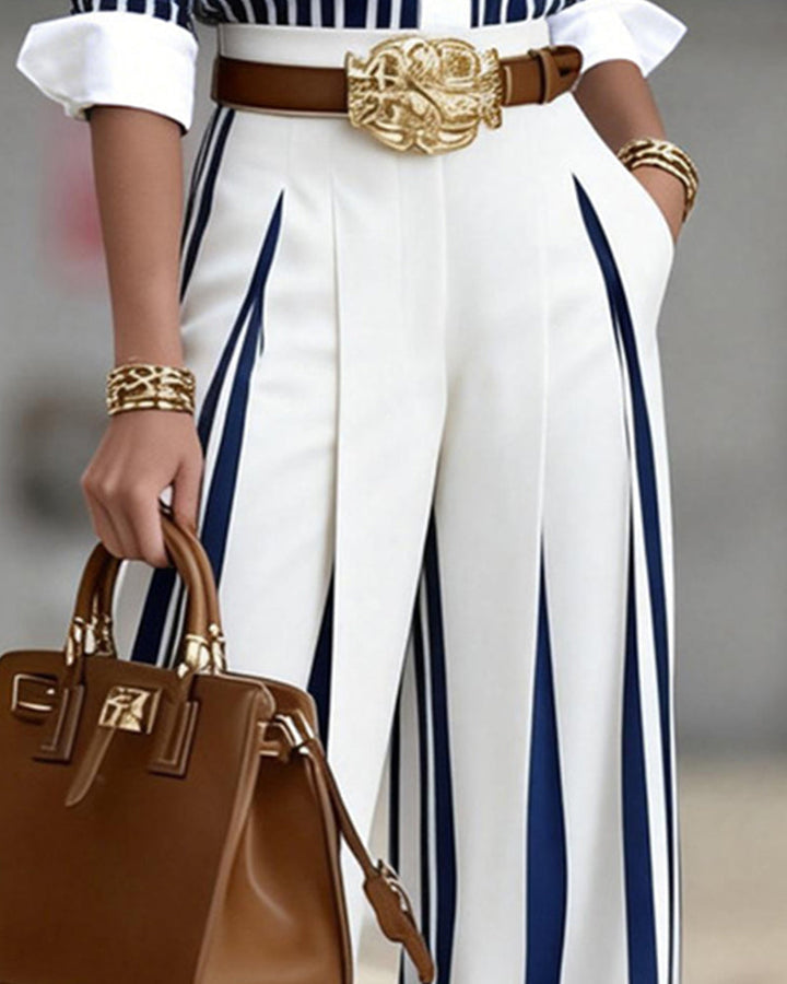 Rosamunde | Women Side Stripe Palazzo Pants