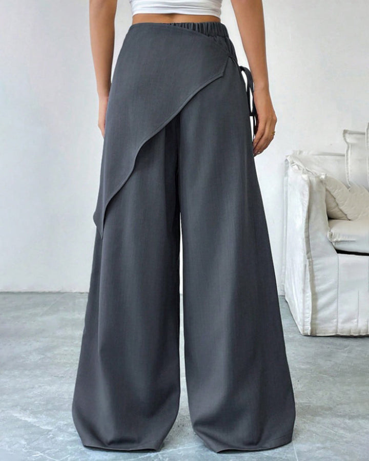 Celestria | Women Wrap Overlay Palazzo Pants