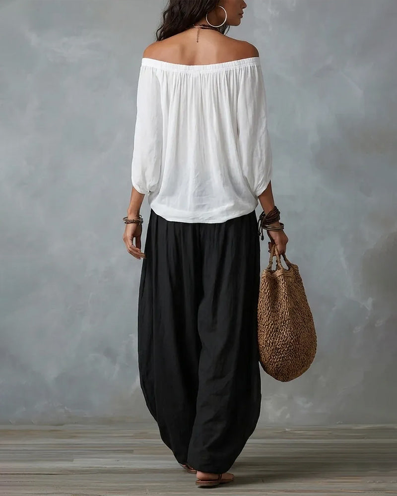 Wulfwyn | Women Off Shoulder Pants Set