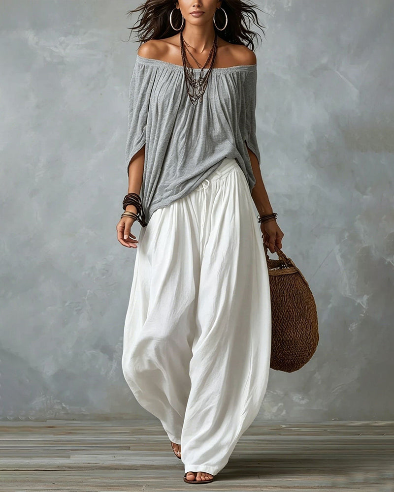 Wulfwyn | Women Off Shoulder Pants Set