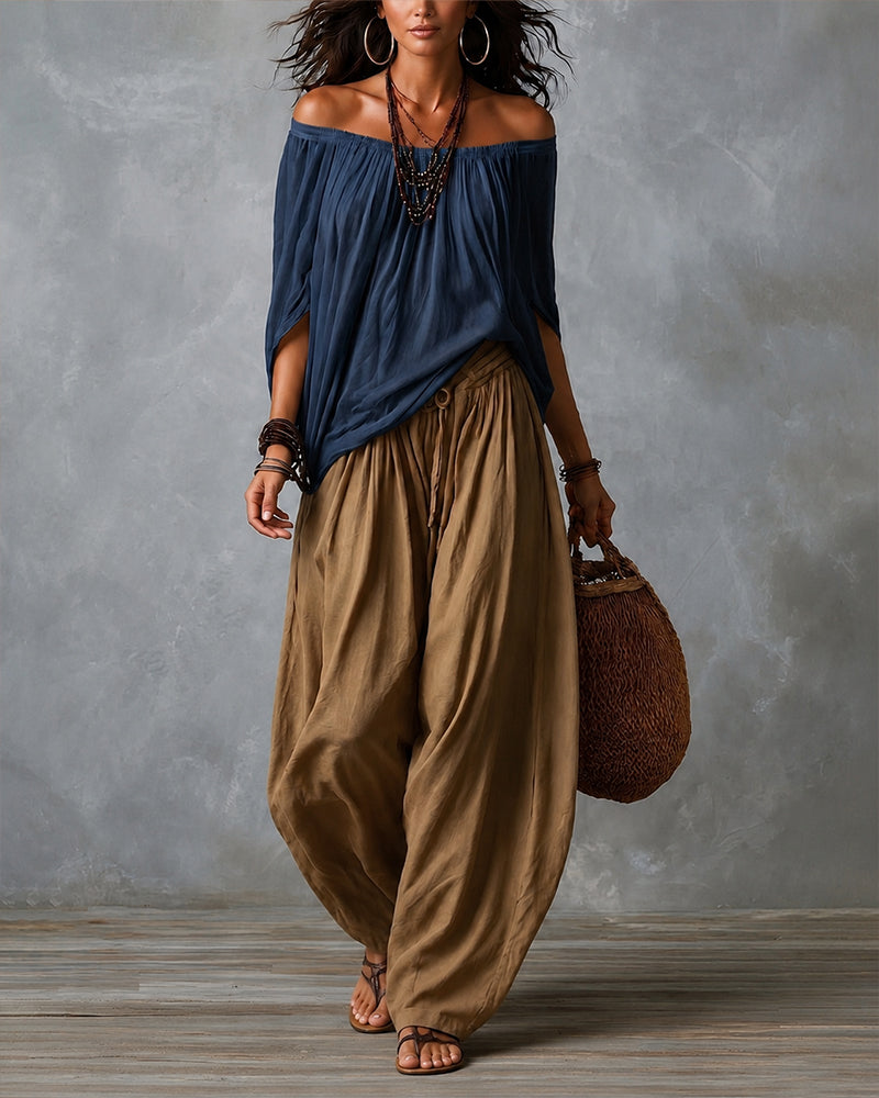 Wulfwyn | Women Off Shoulder Pants Set