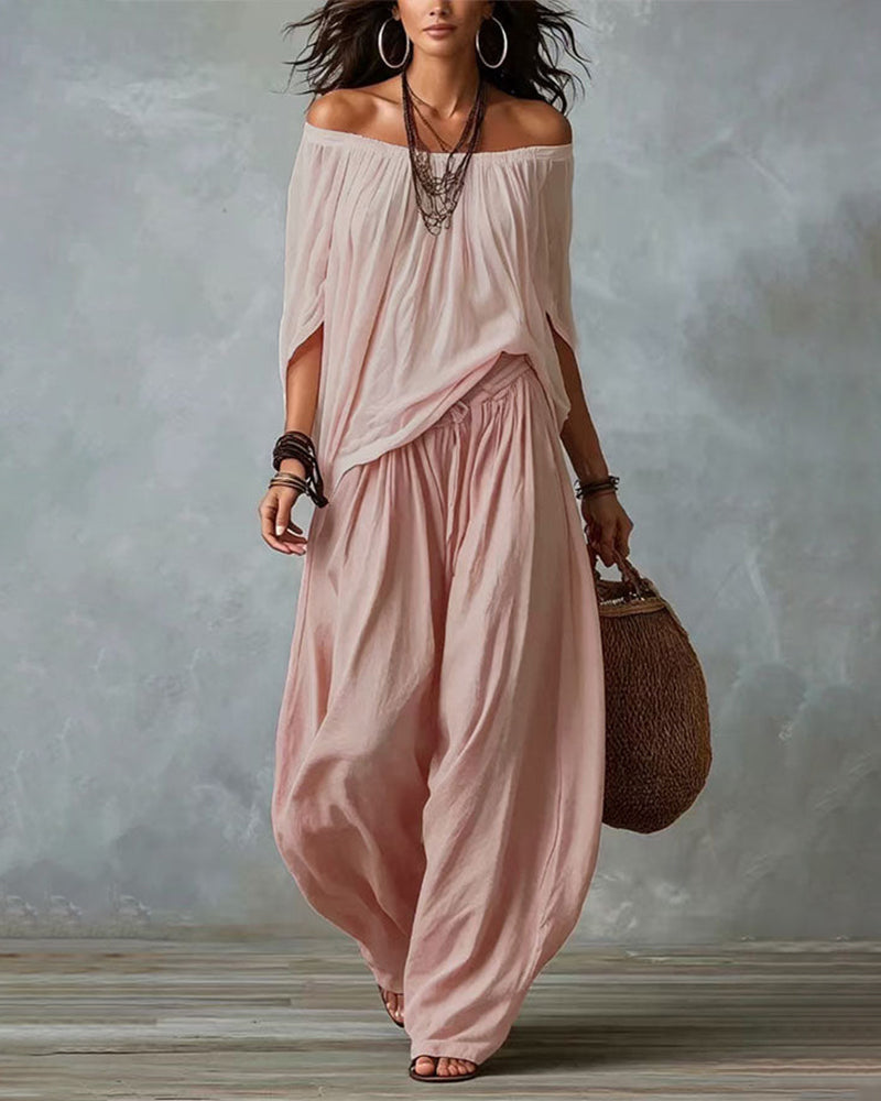 Wulfwyn | Women Off Shoulder Pants Set