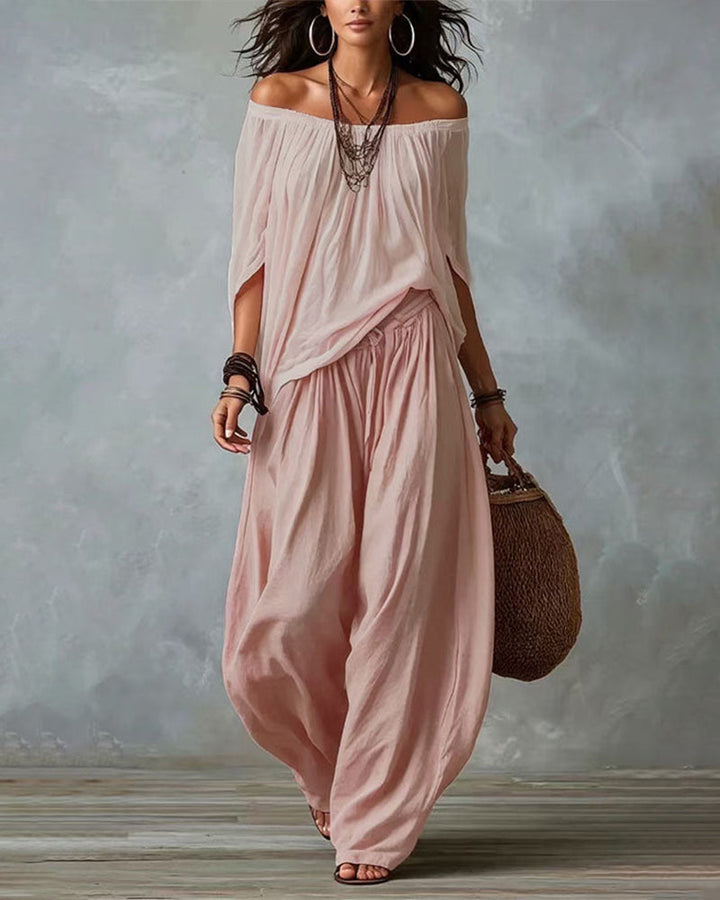 Wulfwyn | Women Off Shoulder Pants Set