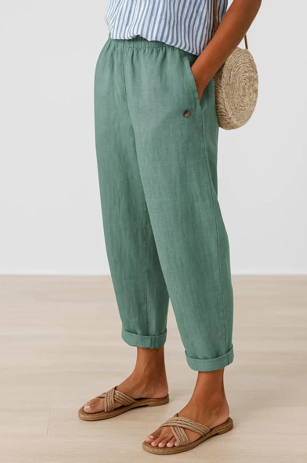 Irene | Women's Cotton Casual Vintage Trousers