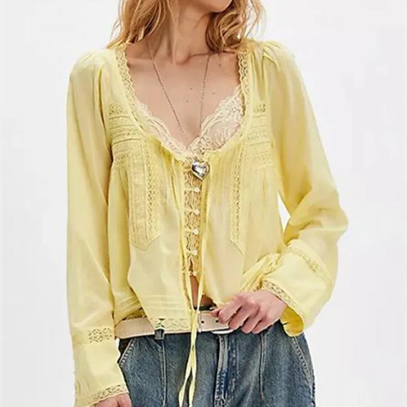 Zenobia | Women Long Sleeve Linen Blouse