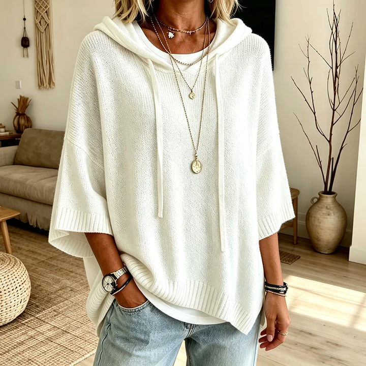 Isabel | Women's Oversized Hooded Casual Drawstring Knit Sweater