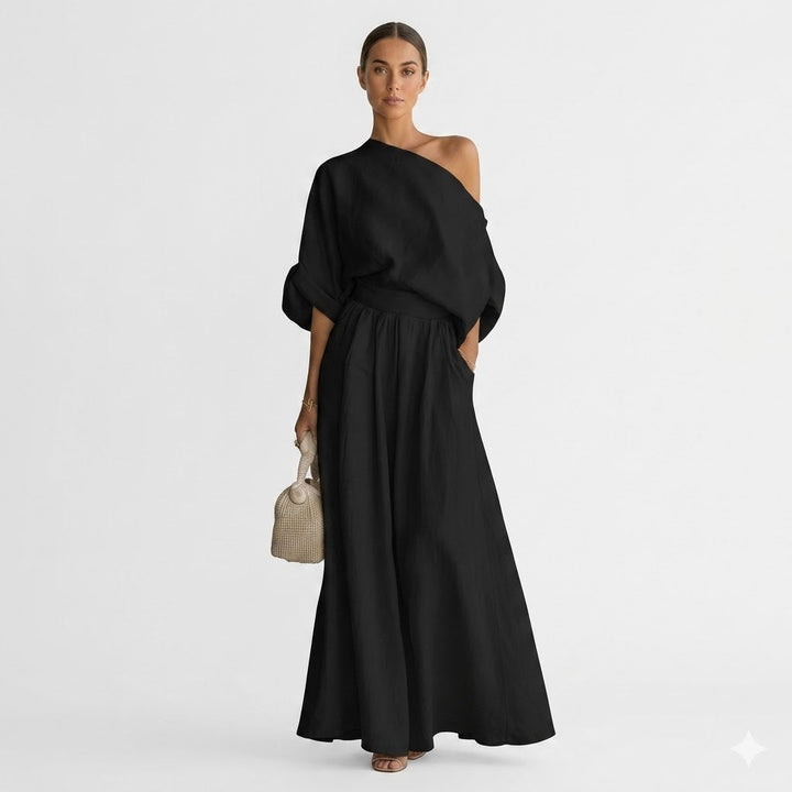 Romilly | Women One Shoulder Wedding Guest Two Piece Set
