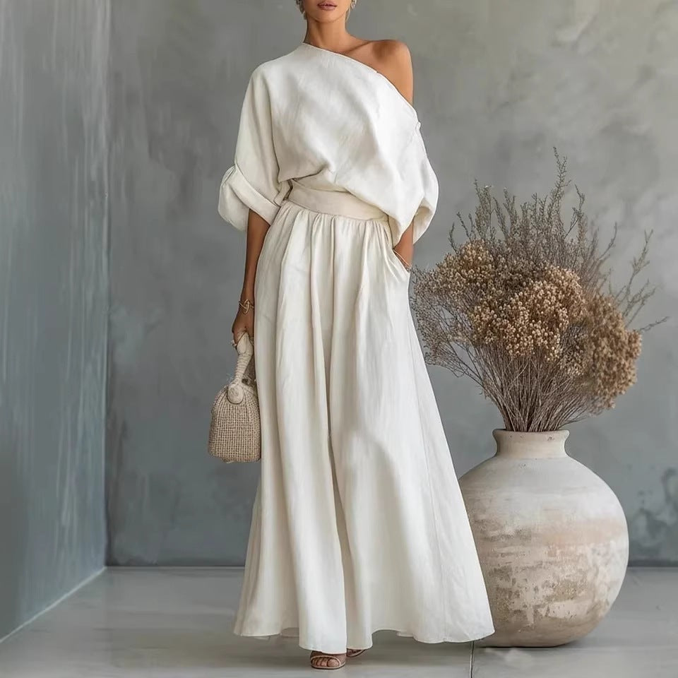 Romilly | Women One Shoulder Wedding Guest Two Piece Set