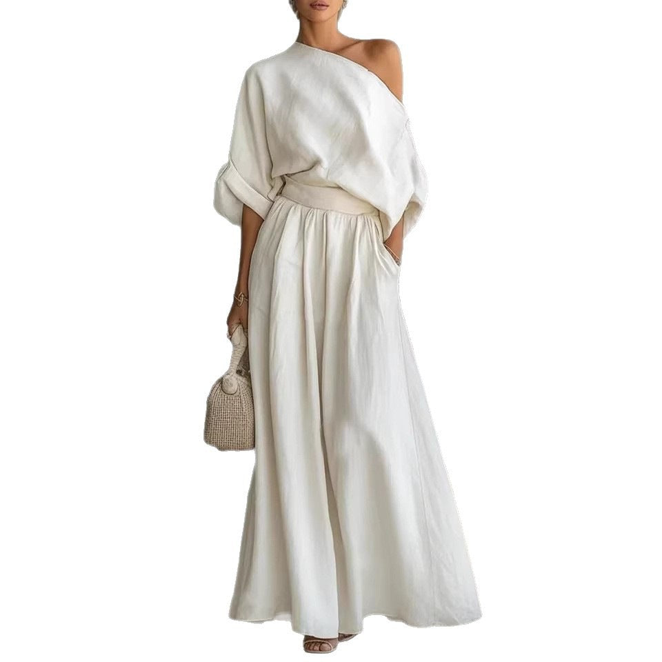 Romilly | Women One Shoulder Wedding Guest Two Piece Set