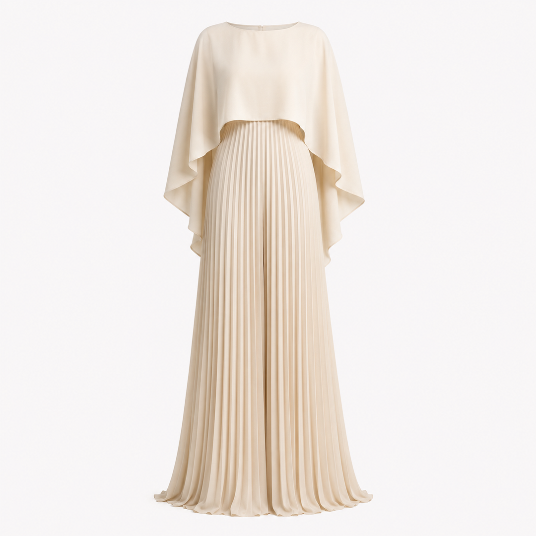 Bertille | Women Cape Overlay Wedding Guest Dress