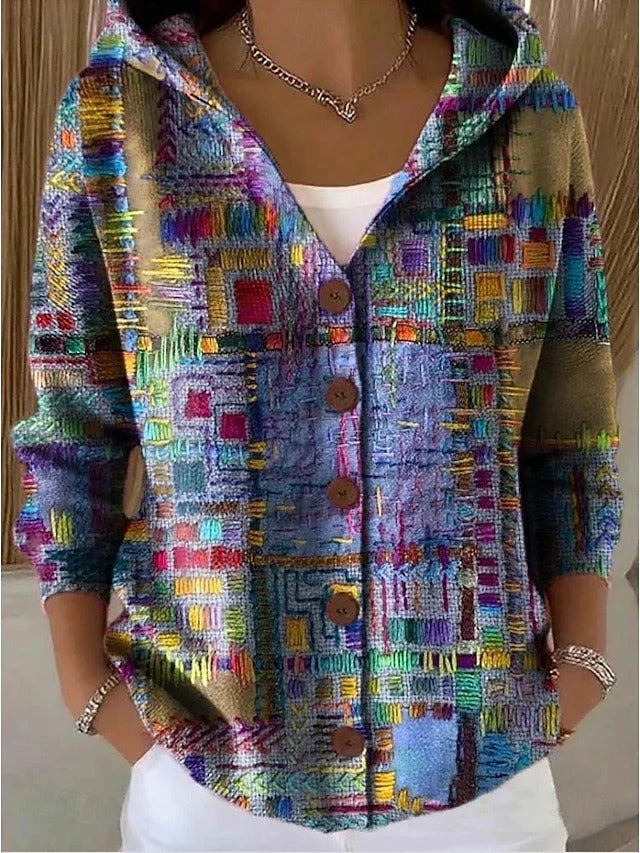Aethelgifu | Women Hooded Knit Cardigan