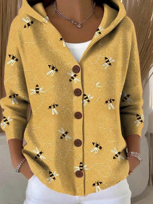 Aethelgifu | Women Hooded Knit Cardigan