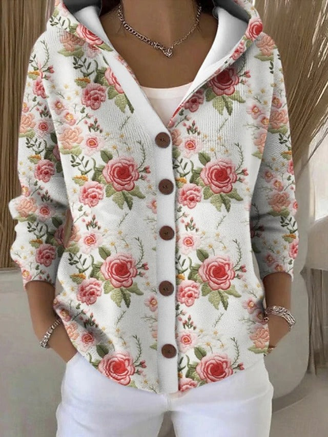 Aethelgifu | Women Hooded Knit Cardigan