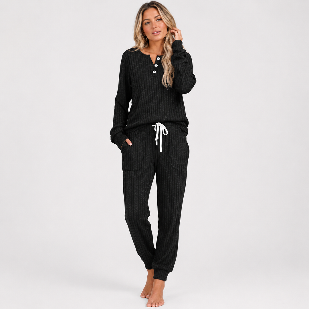 Galatea | Women Ribbed Lounge Pajama Set