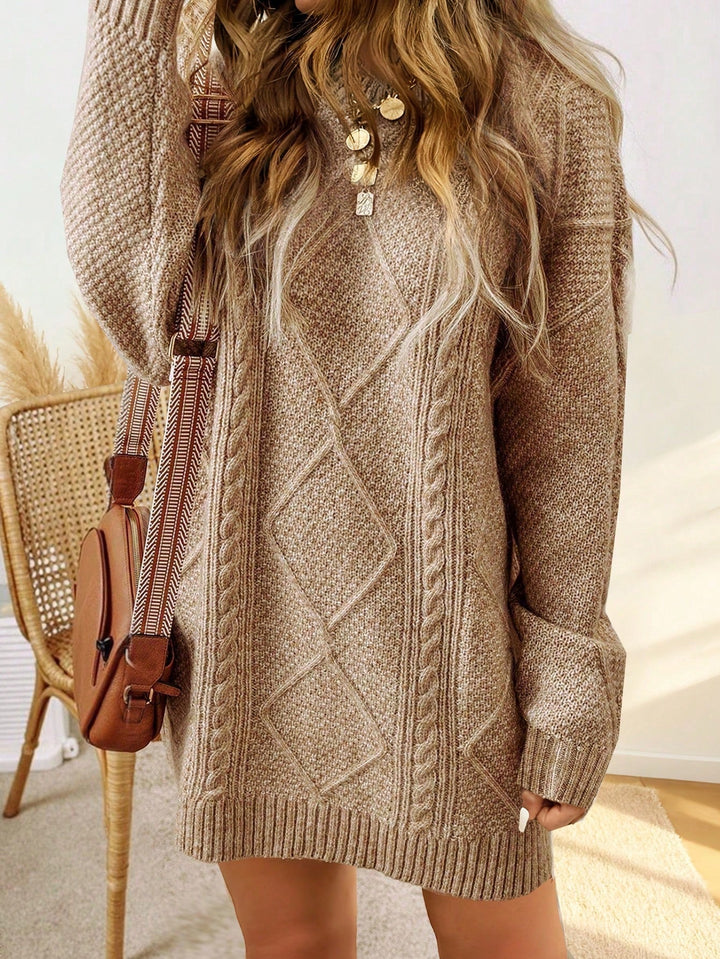 Amabel | Women Cable Knit Sweater Dress