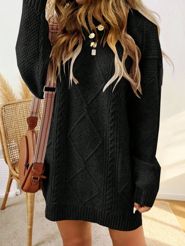 Amabel | Women Cable Knit Sweater Dress