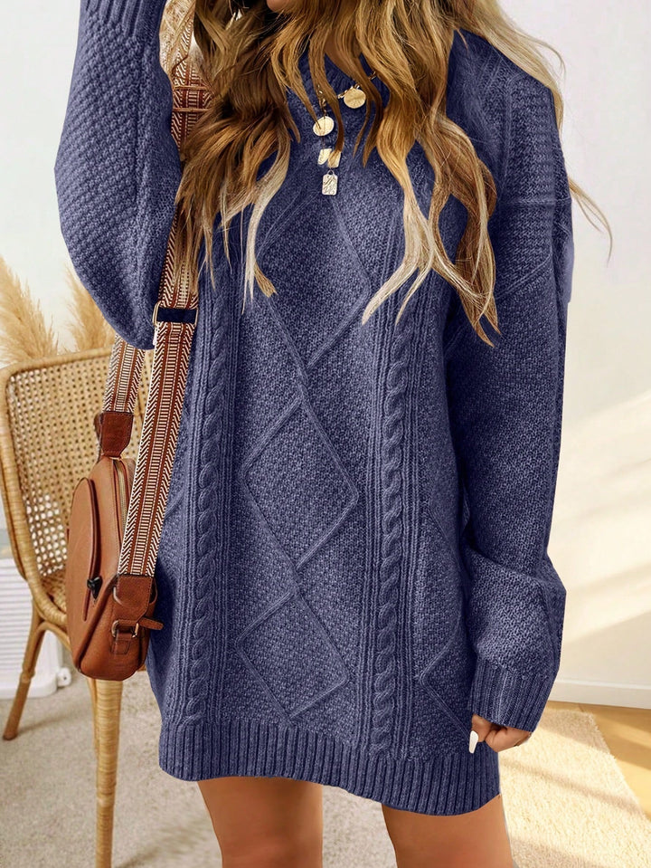 Amabel | Women Cable Knit Sweater Dress